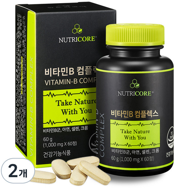 뉴트리코어 비타민B 컴플렉스, 60정, 2개