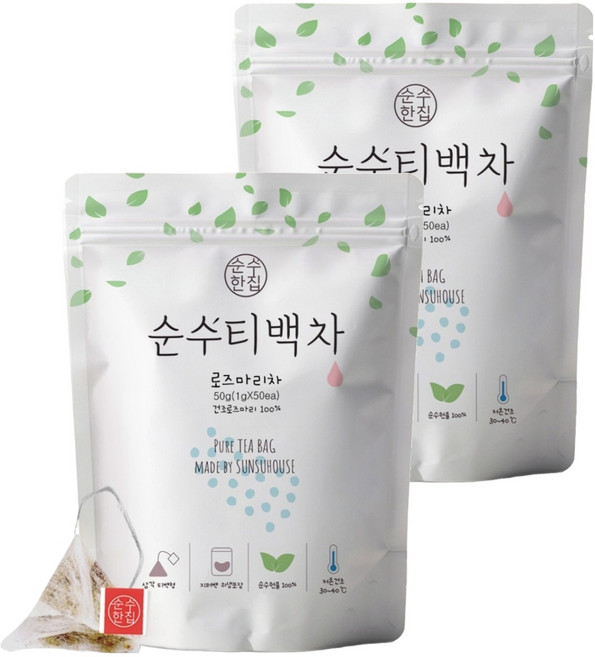Sunsuhouse 迷迭香茶包, 1g, 50包, 2袋