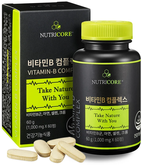 뉴트리코어 비타민B 컴플렉스, 60정, 1개 - 쿠팡