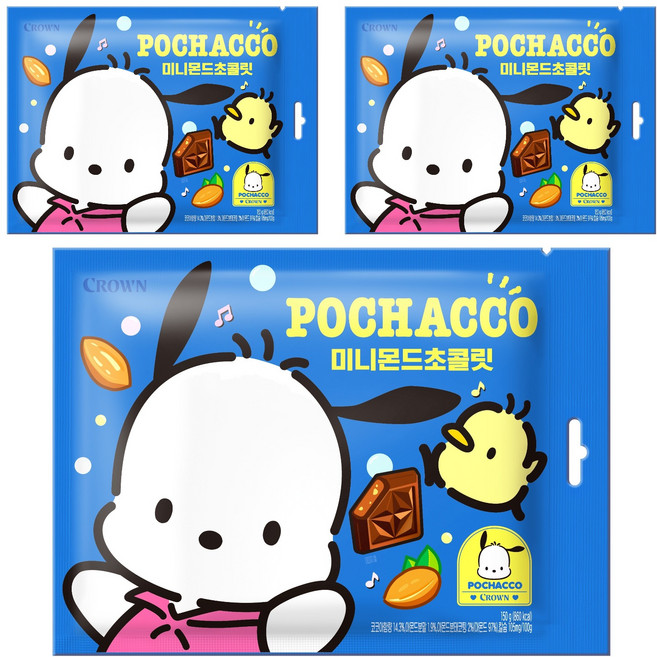 크라운 미니몬드 초콜릿 포차코, 150g, 3개