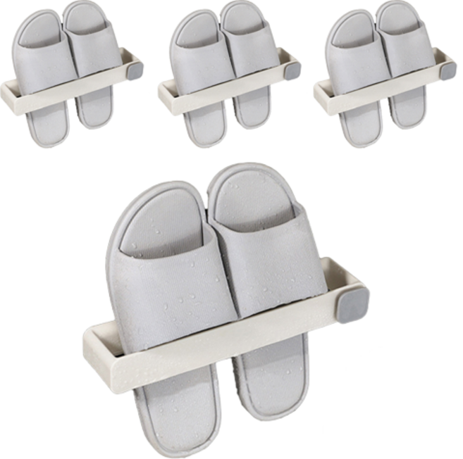 헤라우스점핑 욕실 슬리퍼 실내화 거치대, 그레이, 4개