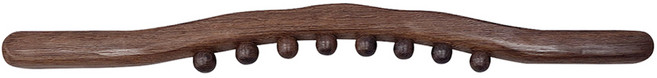 升級款 穴位按摩刮痧棍開背棒 8珠 52cm, 咖啡色, 1支
