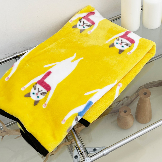 늘품 귀여운 동물 털 극세사 따뜻한 겨울 어깨 망토 무릎 숄 담요 BG4052