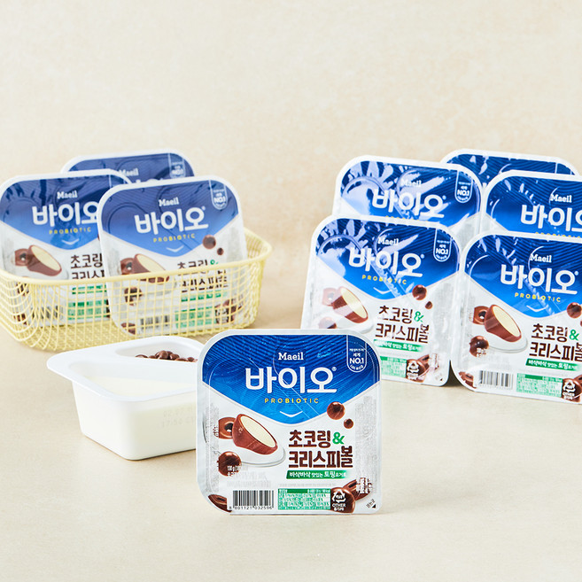 매일바이오 토핑 초코링&크리스피볼, 130g, 12개
