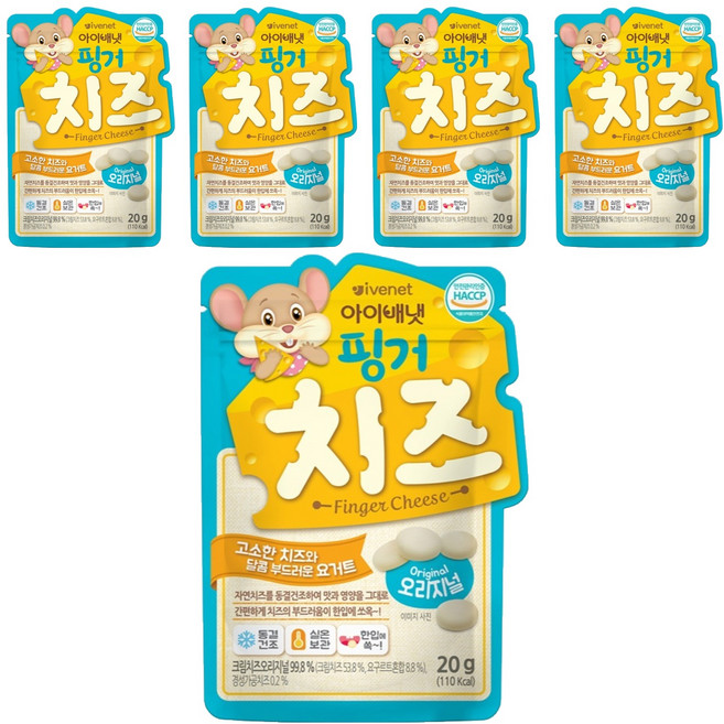 韓國 ivenet 手指起司, 20g, 起司口味, 5個