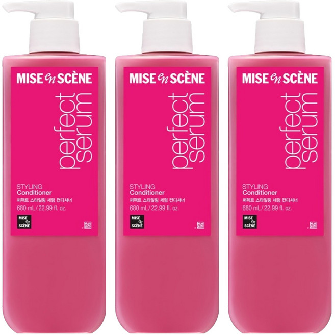 미쟝센 퍼펙트 스타일링 세럼 컨디셔너, 680ml, 3개
