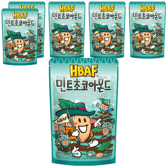 바프 민트초코 아몬드, 190g, 6개