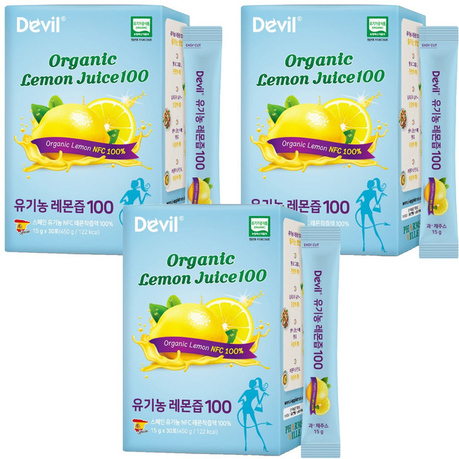악마 유기농 레몬즙 100 30p, 15g, 3개