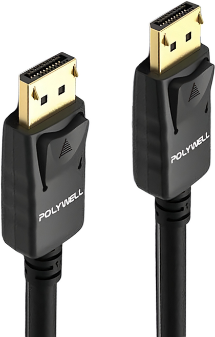 POLYWELL 寶利威爾 DP1.2 傳輸線 PW15-W46-D030, 3m, 黑色, 1條