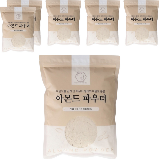 다맘 아몬드 파우더, 1kg, 6개