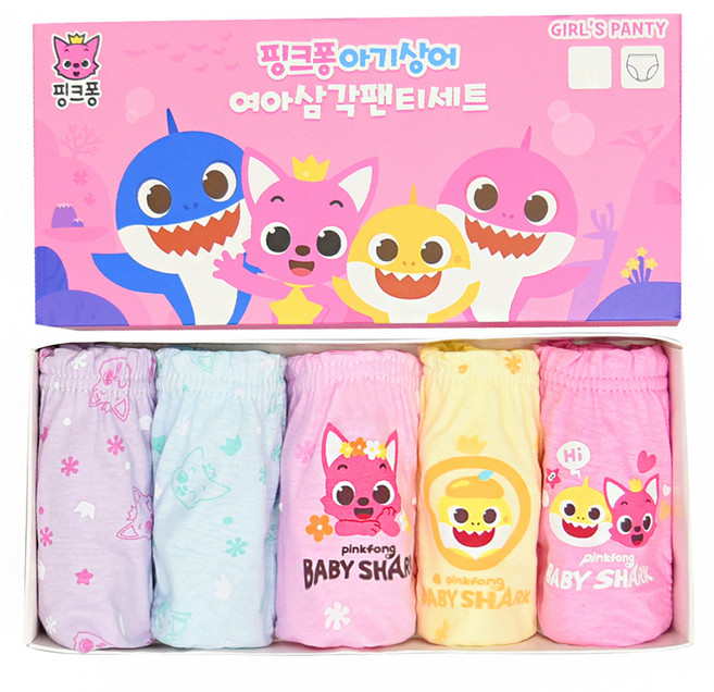 BABY&I 碰碰狐女童三角內褲5件組