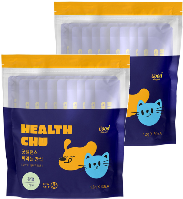 굿밸런스 반려동물 짜먹는 간식 30p, 산양유, 360g, 2개