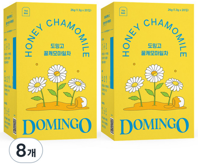도밍고 꿀캐모마일차, 1.3g, 20개입, 8개