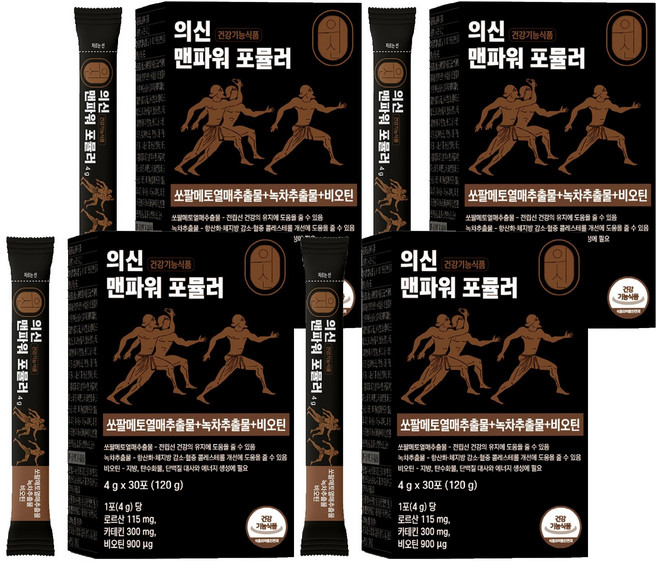 데콤포 의신 맨파워 포뮬러 쏘팔메토 비오틴 카테킨 30p, 120g, 4개