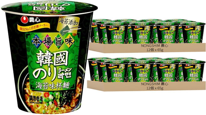 NONGSHIM 農心 海苔味 杯麵 65g, 24個
