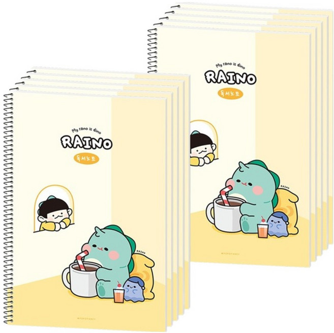 포포팬시 라이노 초등 독서노트, 옐로우, 10개