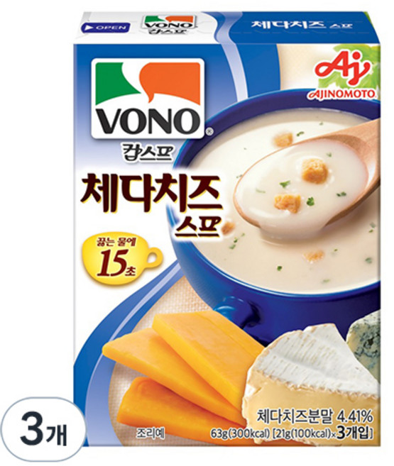 보노 체다치즈 스프, 63g, 3개