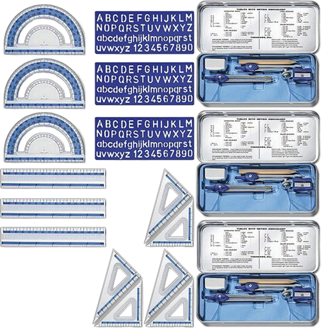 STAEDTLER 施德樓 Noris Club 數學教具組, 混合顏色, 3套