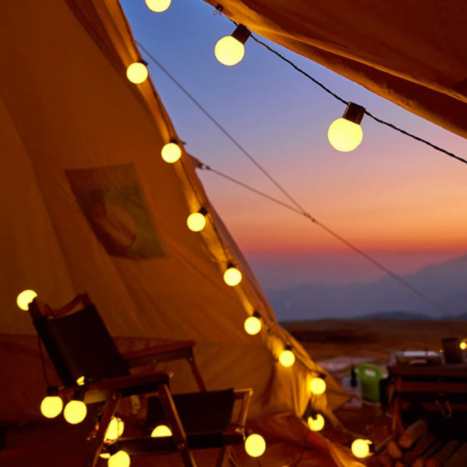 알전구 줄조명 20구 5m, 웜라이트, 1개