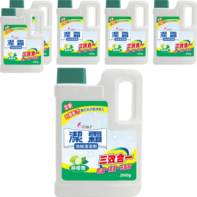 farcent 花仙子 潔霜 地板清潔劑 檸檬香, 2kg, 6瓶