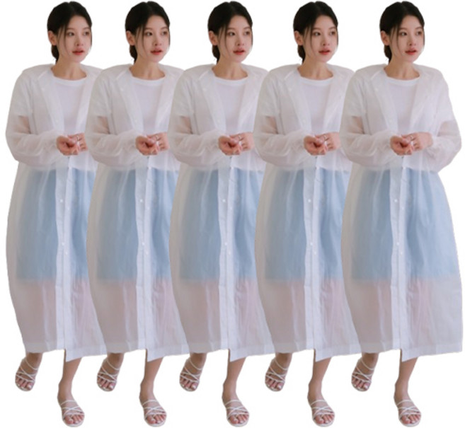 뷰티5도씨 남녀공용 EVA 초경량 고급 우비 레인코트 5p