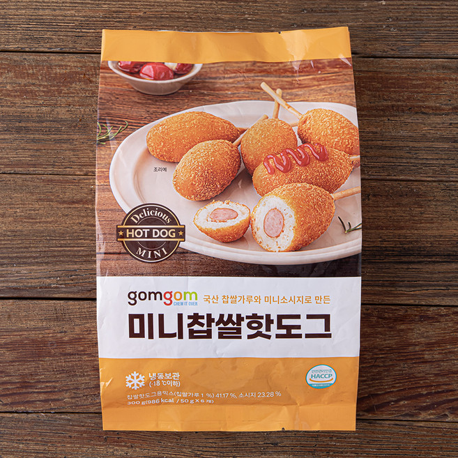 곰곰 미니 찹쌀 핫도그 (냉동), 50g, 6개입, 1개