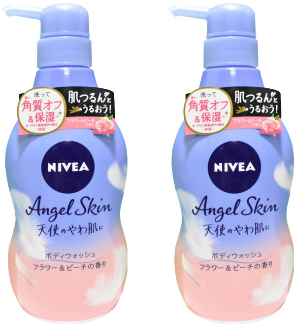 NIVEA 妮維雅 天使柔膚沐浴乳 花朵&密桃香, 480ml, 2瓶