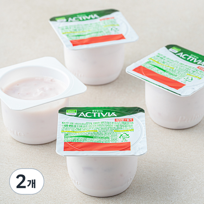 풀무원 다논 액티비아 컵딸기, 80g, 2개, 4개입