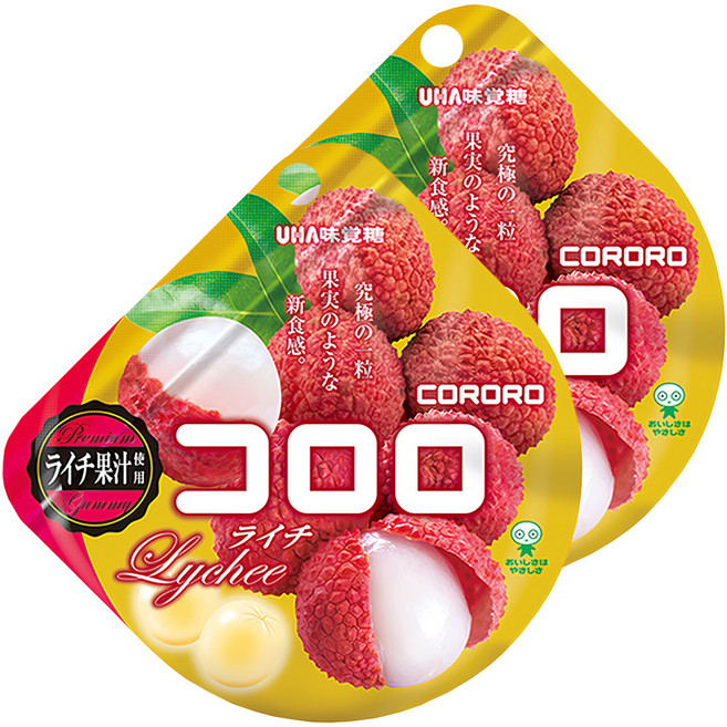 UHA 味覺糖 Cororo 酷露露 Q糖 荔枝味, 2包, 40g