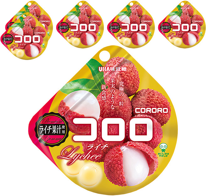 UHA 味覺糖 Cororo 酷露露 Q糖 荔枝味, 6包, 40g