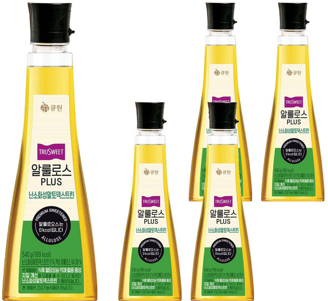 큐원 알룰로스 PLUS 난소화성말토덱스트린, 5개, 540g