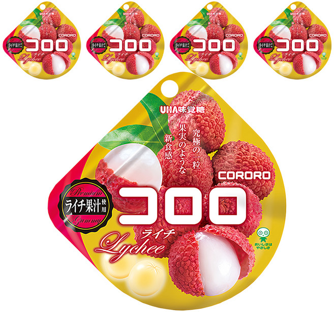 UHA 味覺糖 Cororo 酷露露 Q糖 荔枝味, 5包, 40g