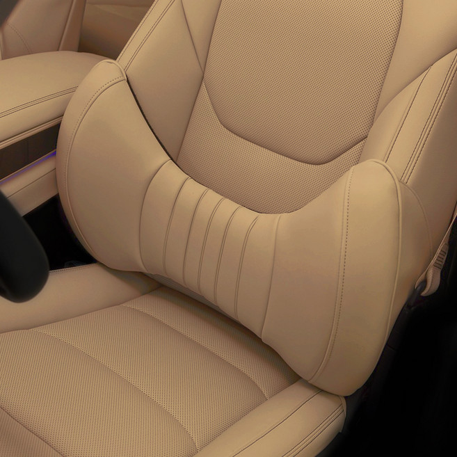 아임반 자동차 리본 허리쿠션 3세대, 에크루카멜, 2개