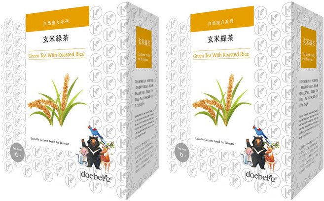 daebete 茶米茶 自然複方 玄米綠茶茶包, 3g, 6包, 2盒