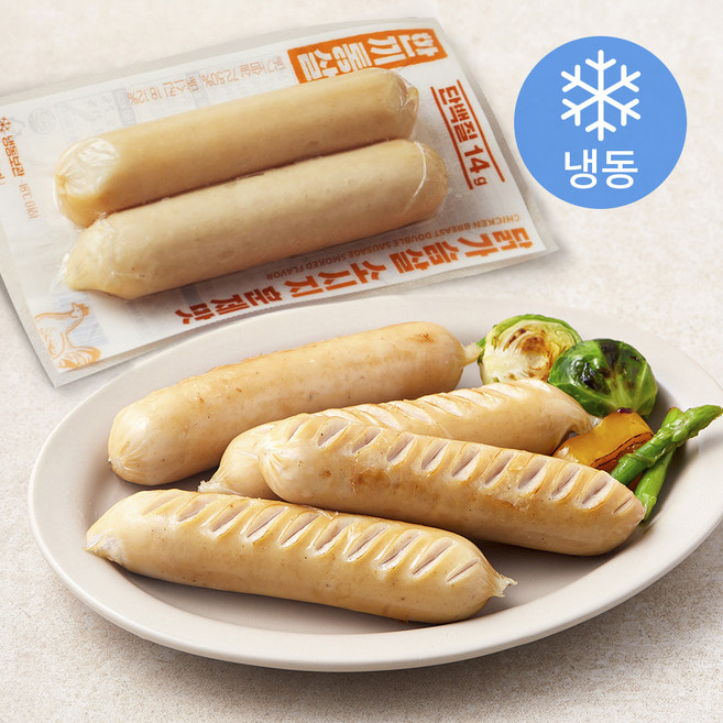 한끼통살 닭가슴살 더블 소시지 훈제맛 (냉동), 100g, 1개입, 5개