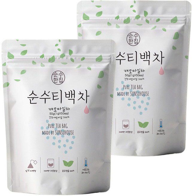 순수한집 캐모마일 삼각티백, 1g, 50개입, 2개