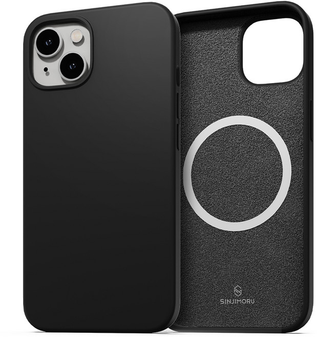 신지모루 맥세이프 소프트그립 실리콘 컬러 휴대폰 케이스