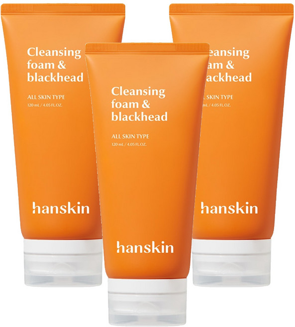 한스킨 블랙헤드 클렌징폼, 120ml, 3개