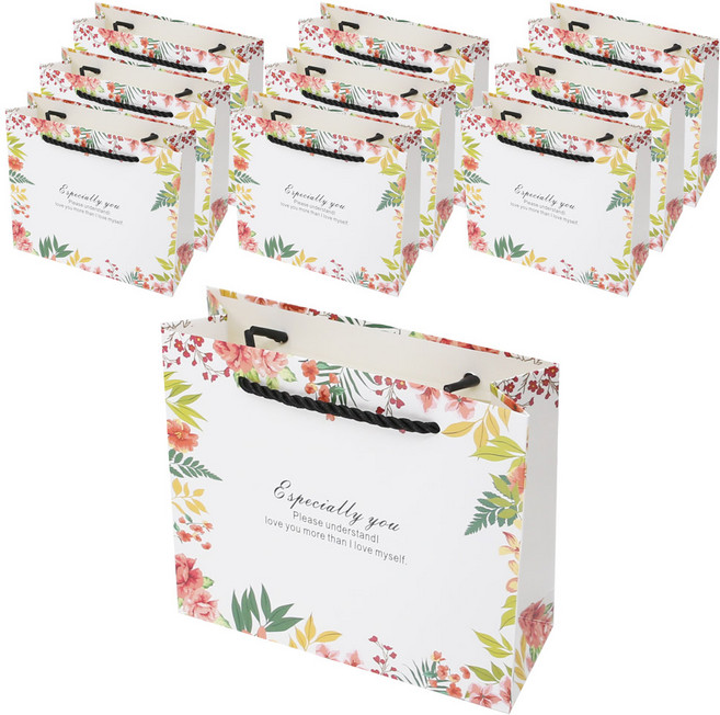 리드홈 사랑스러운 블라썸 코팅 쇼핑백 소, 혼합색상, 10개