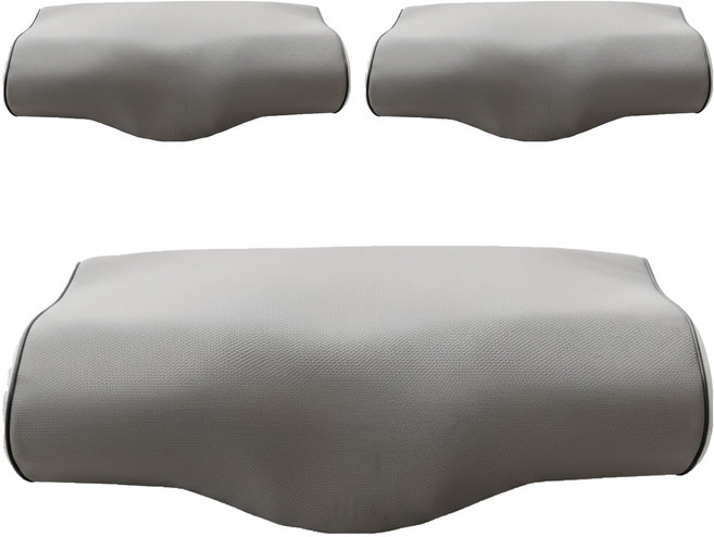 BUHO 布歐 人體工學波浪記憶枕 蝶型, 3顆, 蝶型 灰色