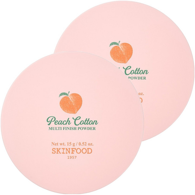 스킨푸드 피치뽀송 멀티 피니시 파우더 15g, 2개