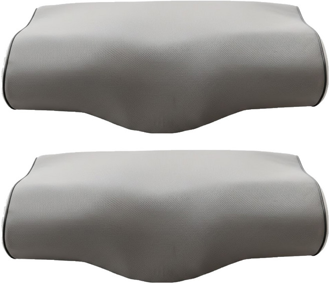 BUHO 布歐 人體工學波浪記憶枕 蝶型, 2顆, 蝶型 灰色