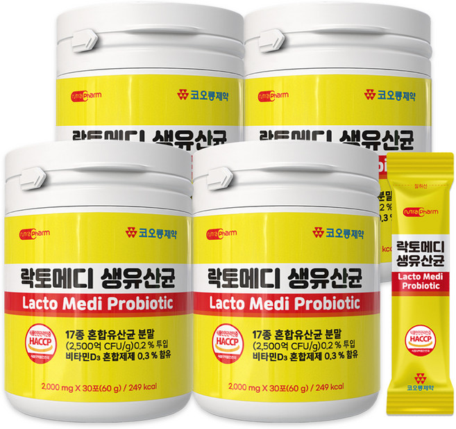 KOLON PHARMA Lacto Medi益生菌粉隨身包 30入, 60g, 4罐