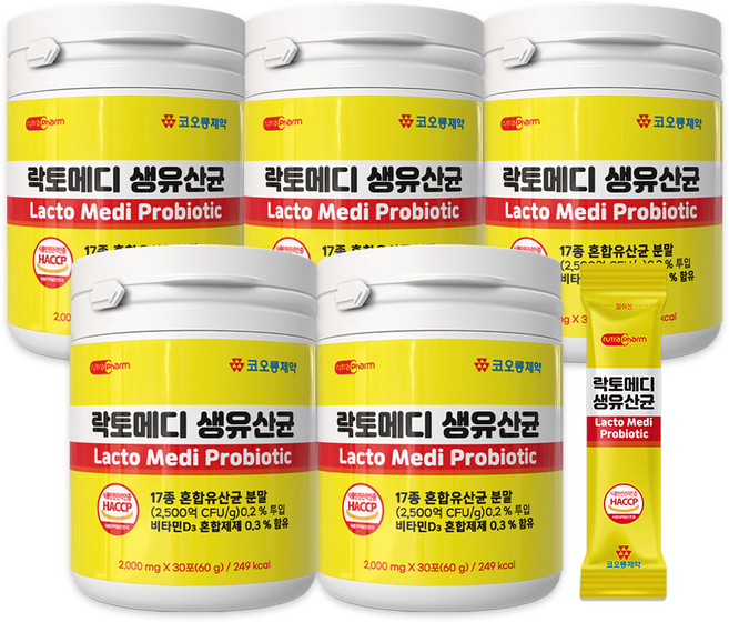 코오롱제약 락토메디 생유산균 30p, 60g, 5개