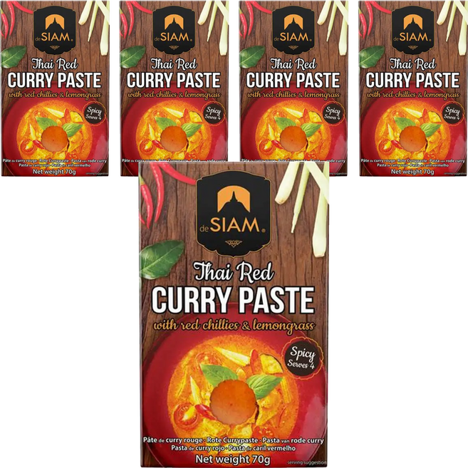 SIAM 泰式紅咖哩膏, 70g, 5包