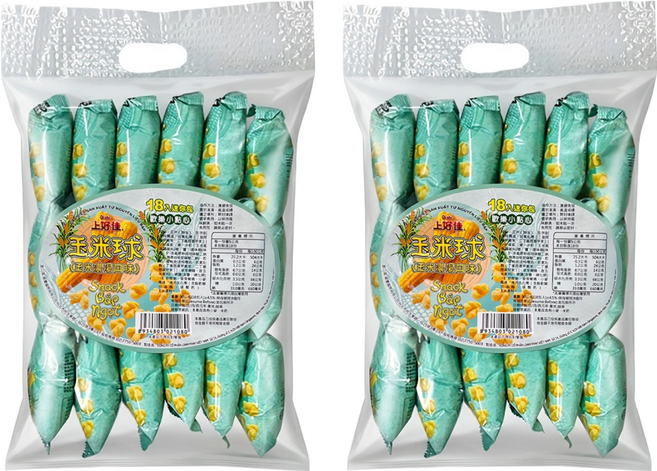 Oishi 上好佳 玉米球 迷你包歡樂小點心 玉米濃湯口味 18個, 90g, 2組
