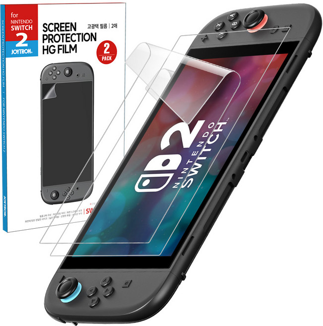 조이트론 닌텐도 스위치2 고광택 액정 보호필름 2p 세트, 투명, 1개, SW2-FILM03