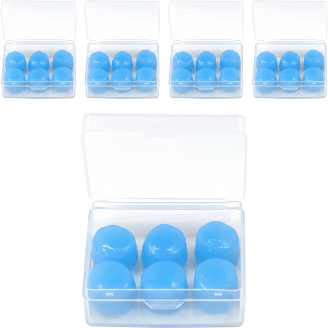 矽膠耳塞, 顏色隨機, 5組