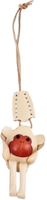 真皮頭層牛皮 12生肖造型 抽繩式, 猴, 1個