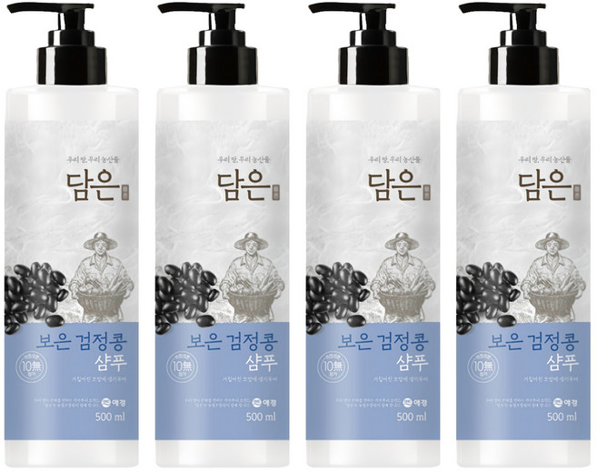 覃恩 自然主義黑豆洗髮乳 強健髮根, 500ml, 4瓶